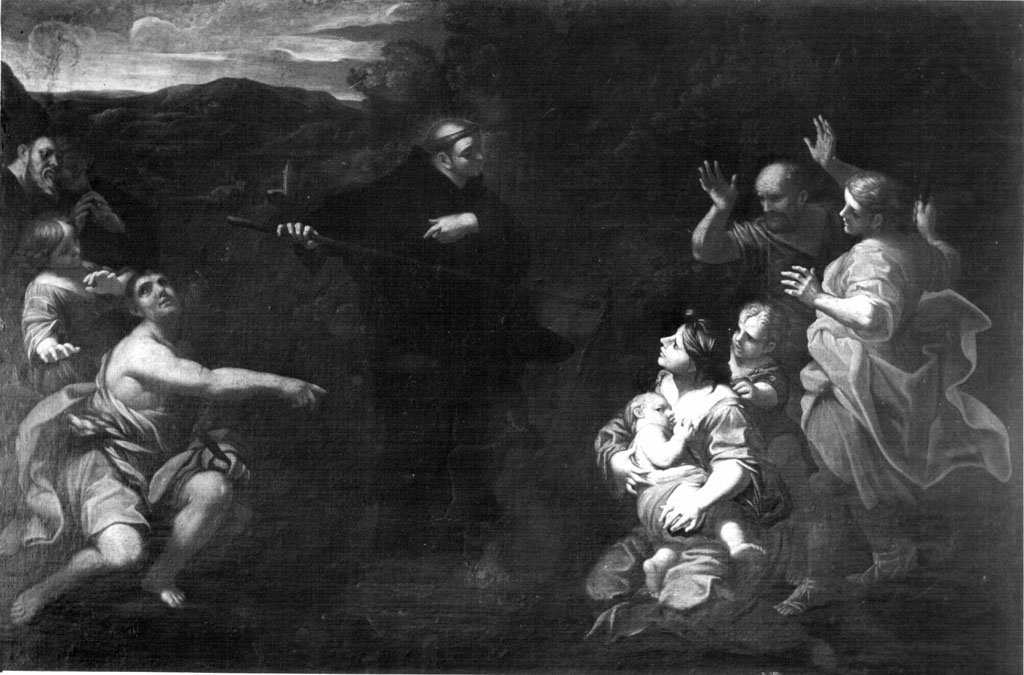 San Filippo Benizi fa scaturire l'acqua dal monte Senario (dipinto) by Bald